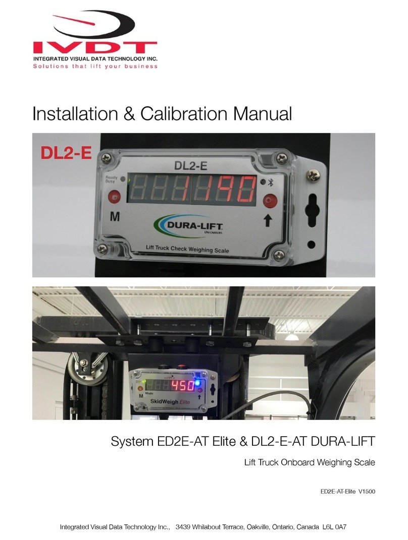 Integrated Visual Data Technology Inc. SkidWeigh ED2E-AT Elite Installation & Calibration Manual Integrated Visual Data Technology Inc. SkidWeigh ED2E-AT Elite Installation & Calibration Manual