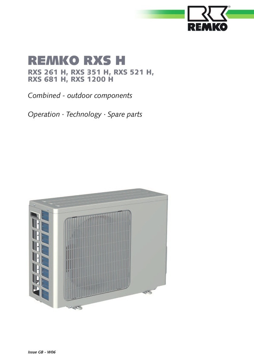 REMKO RXS H Series User manual