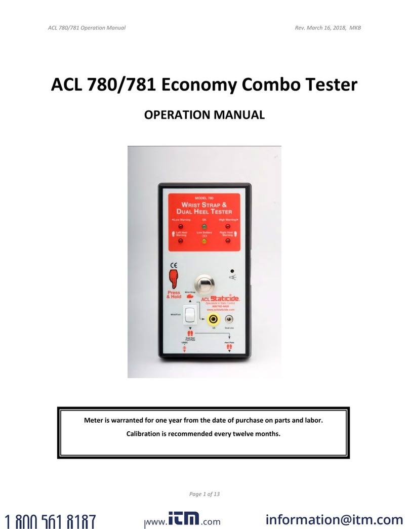 ACL Staticide 780 Operation manual