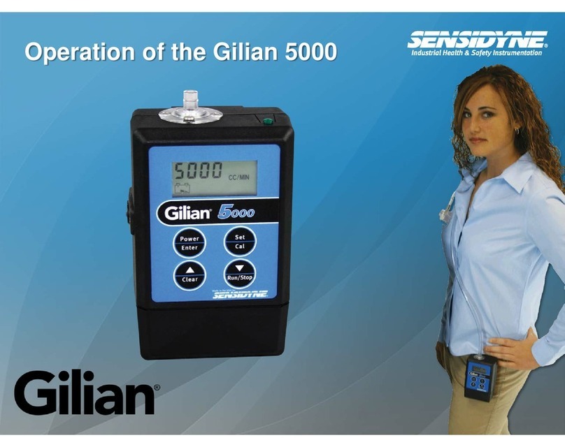Sensidyne Gilian 5000 Operation manual Sensidyne Gilian 5000 Operation manual