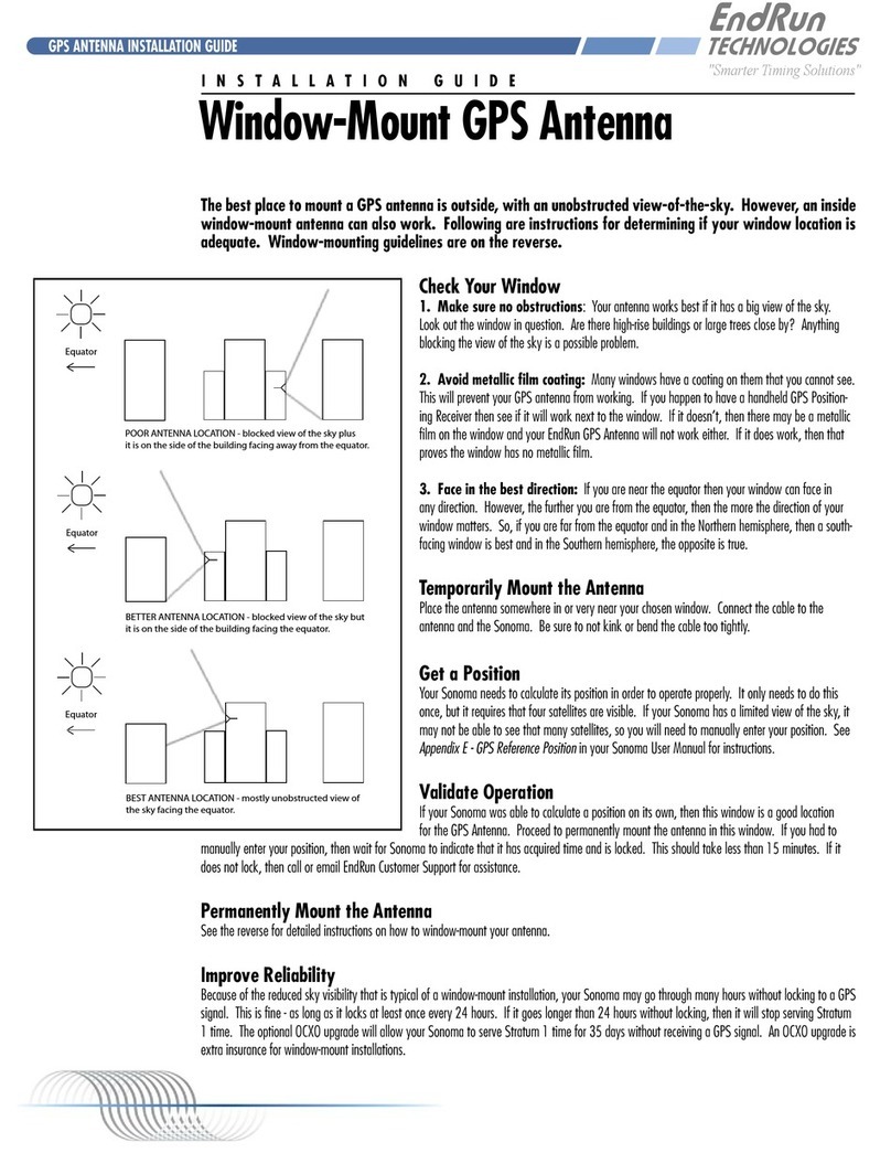 EndRun Window-Mount GPS Antenna installation guide EndRun Window-Mount GPS Antenna installation guide