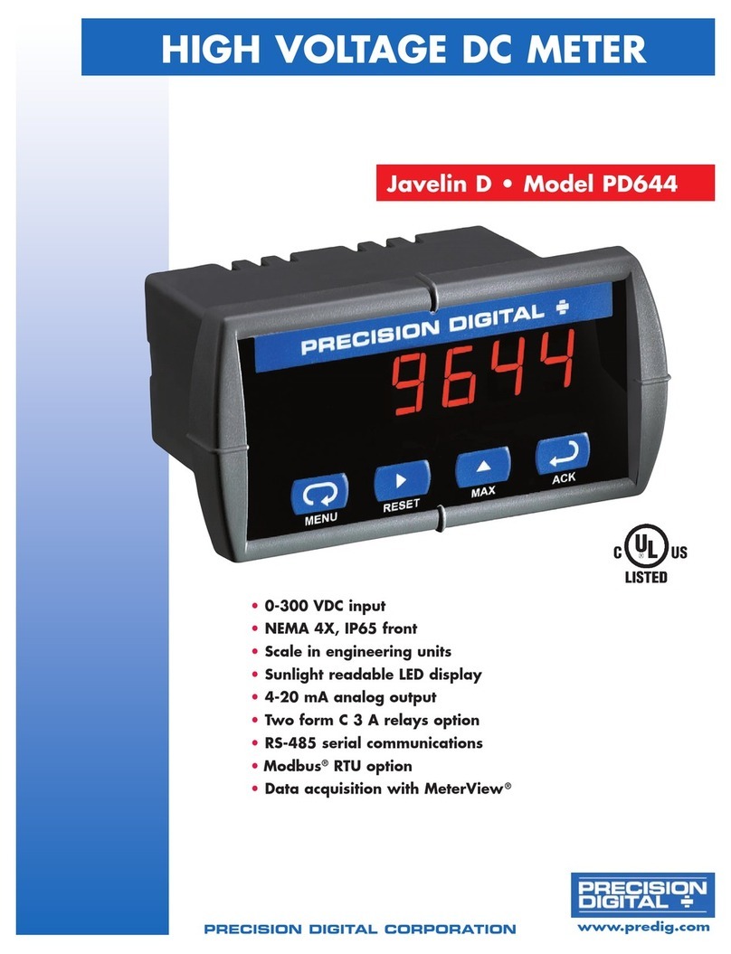 PRECISION DIGITAL Javelin D PD644 User manual