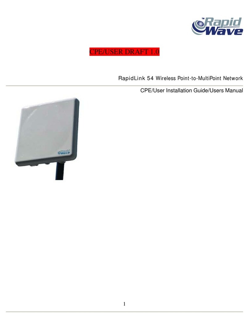 RapidWave RapidLink 54 User installation guide/Users manual RapidWave RapidLink 54 User installation guide/Users manual