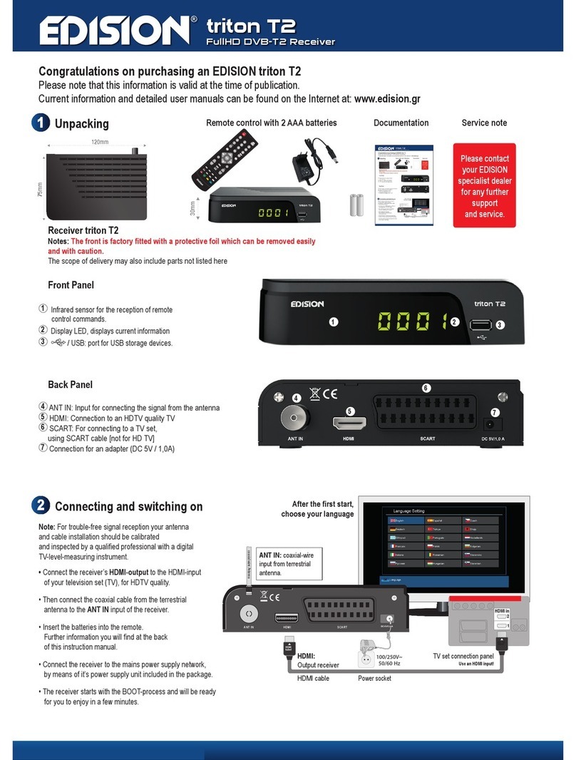 Edision triton T2 Instruction manual