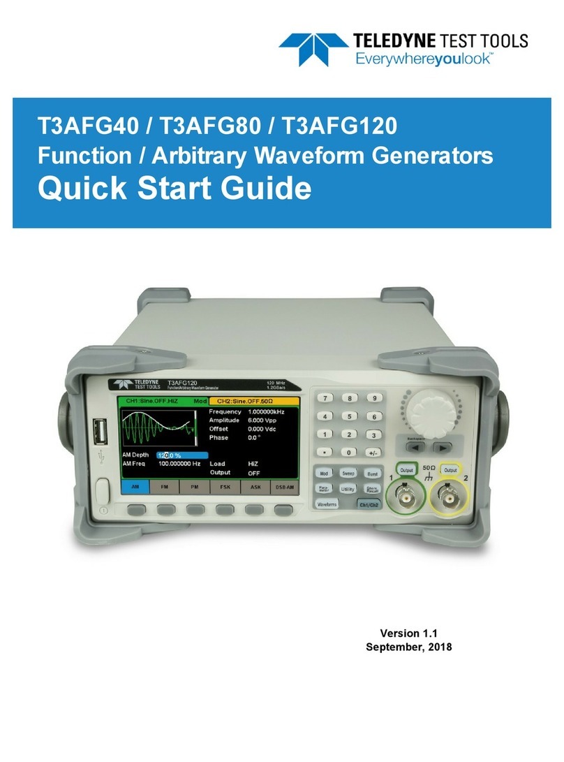 Teledyne T3AFG40 quick start guide