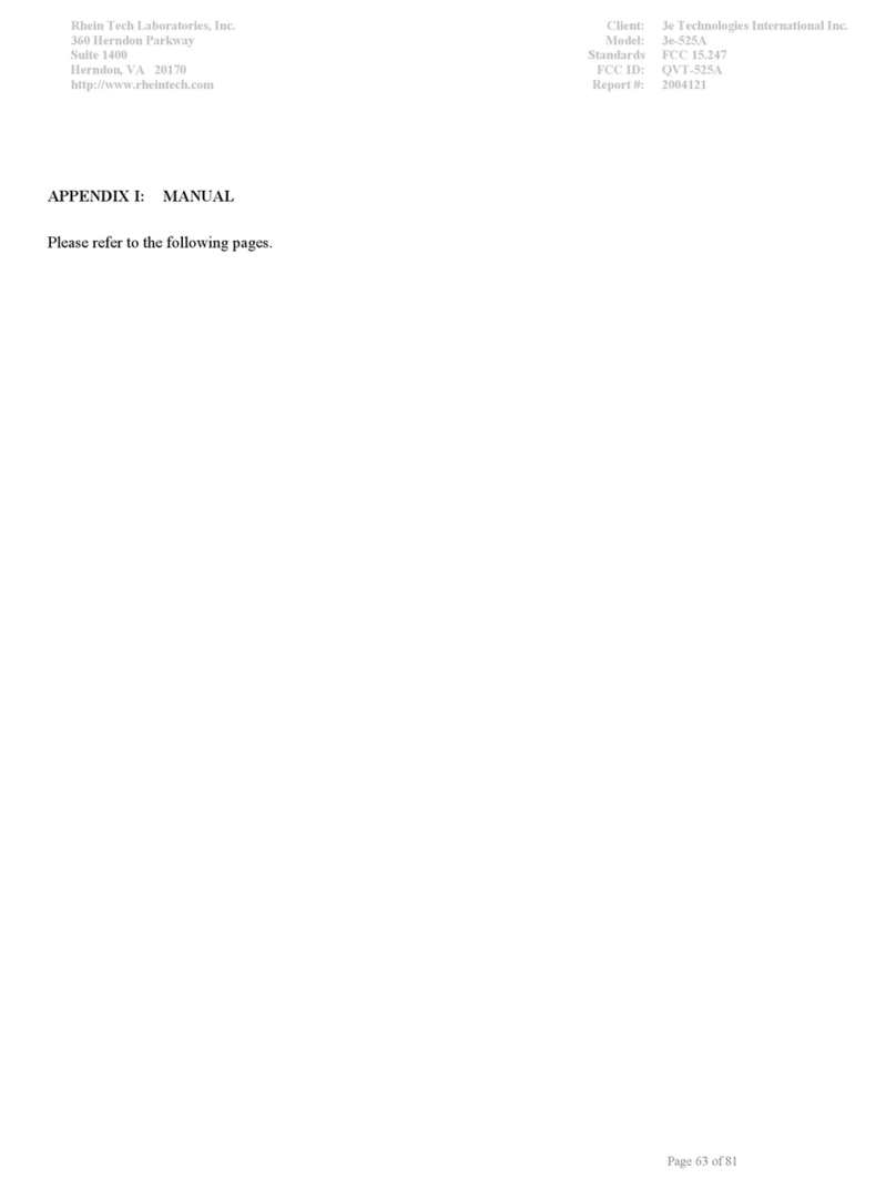 3e Technologies International 3e-525A user guide 3e Technologies International 3e-525A user guide