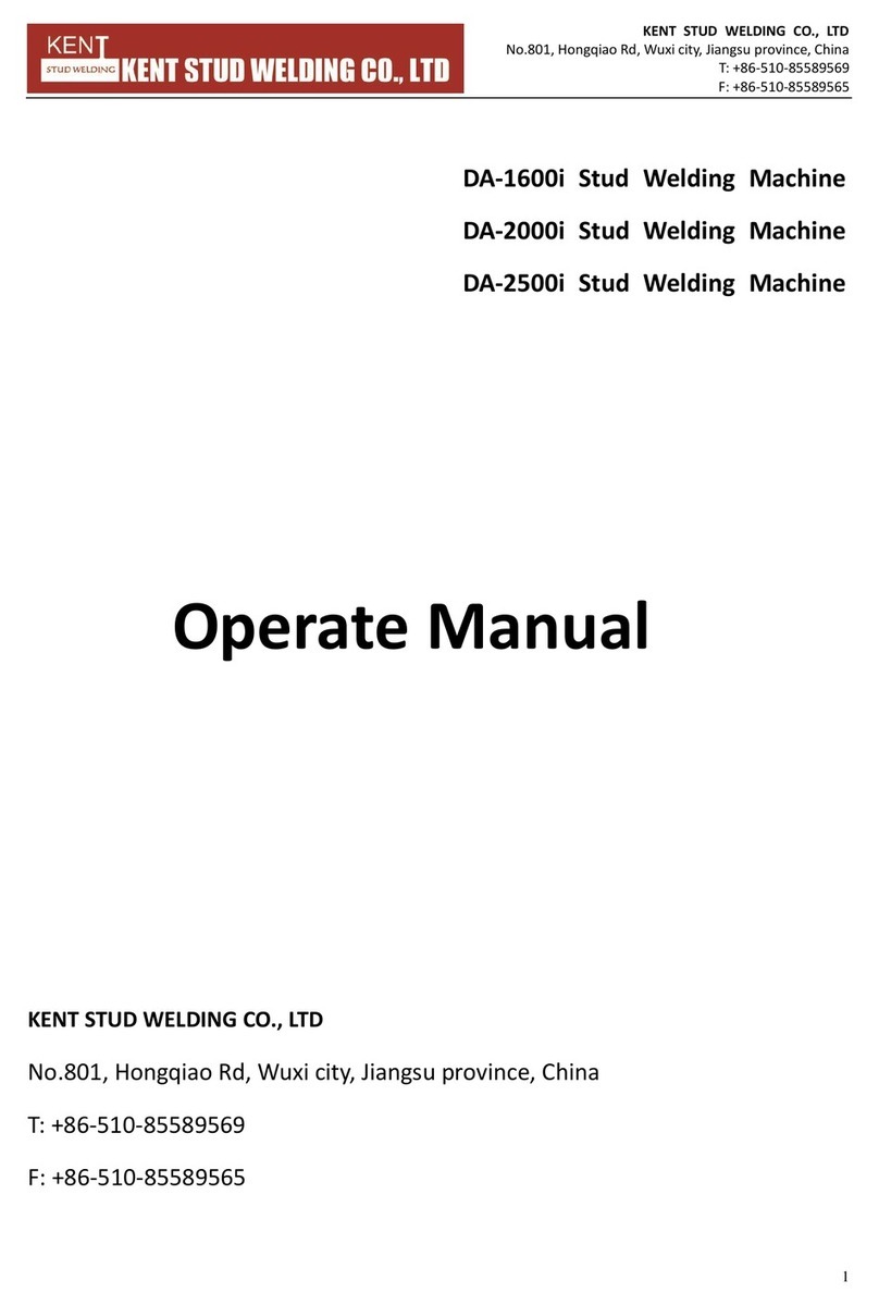 KENT STUD WELDING CO., LTD DA-1600i Operate Manual