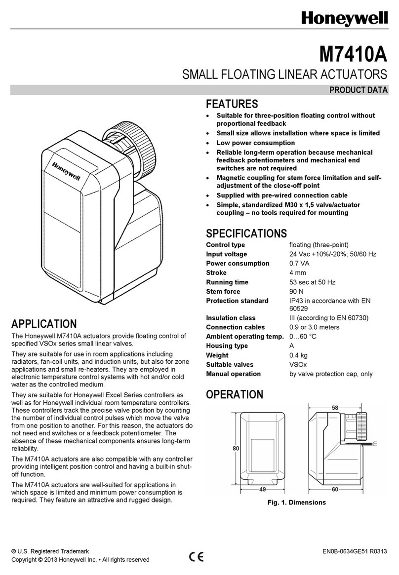 Honeywell M7410A Operation manual