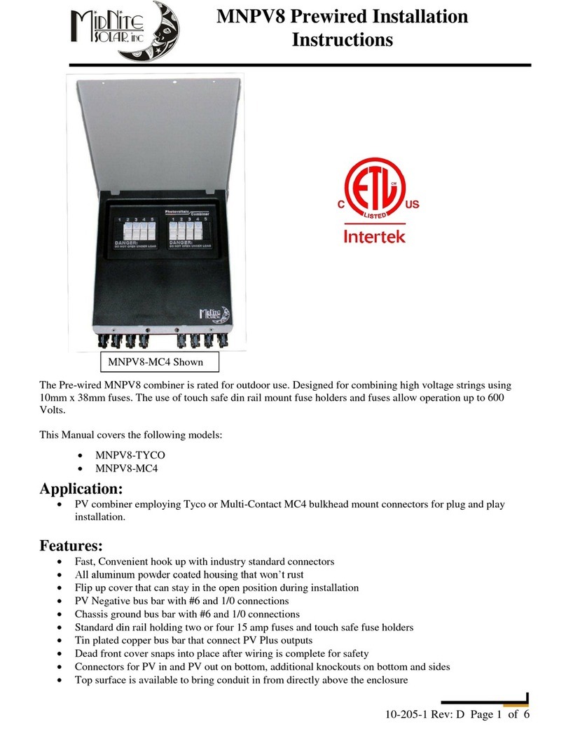 MidNite Solar MNPV8 series Prewired Installation Instructions MidNite Solar MNPV8 series Prewired Installation Instructions