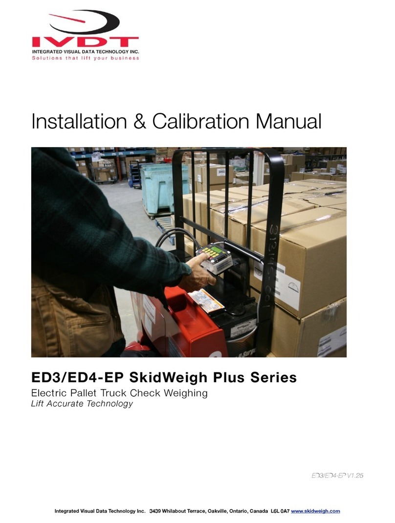 Integrated Visual Data Technology Inc. ED3-EP SkidWeigh Plus Series Use and care manual