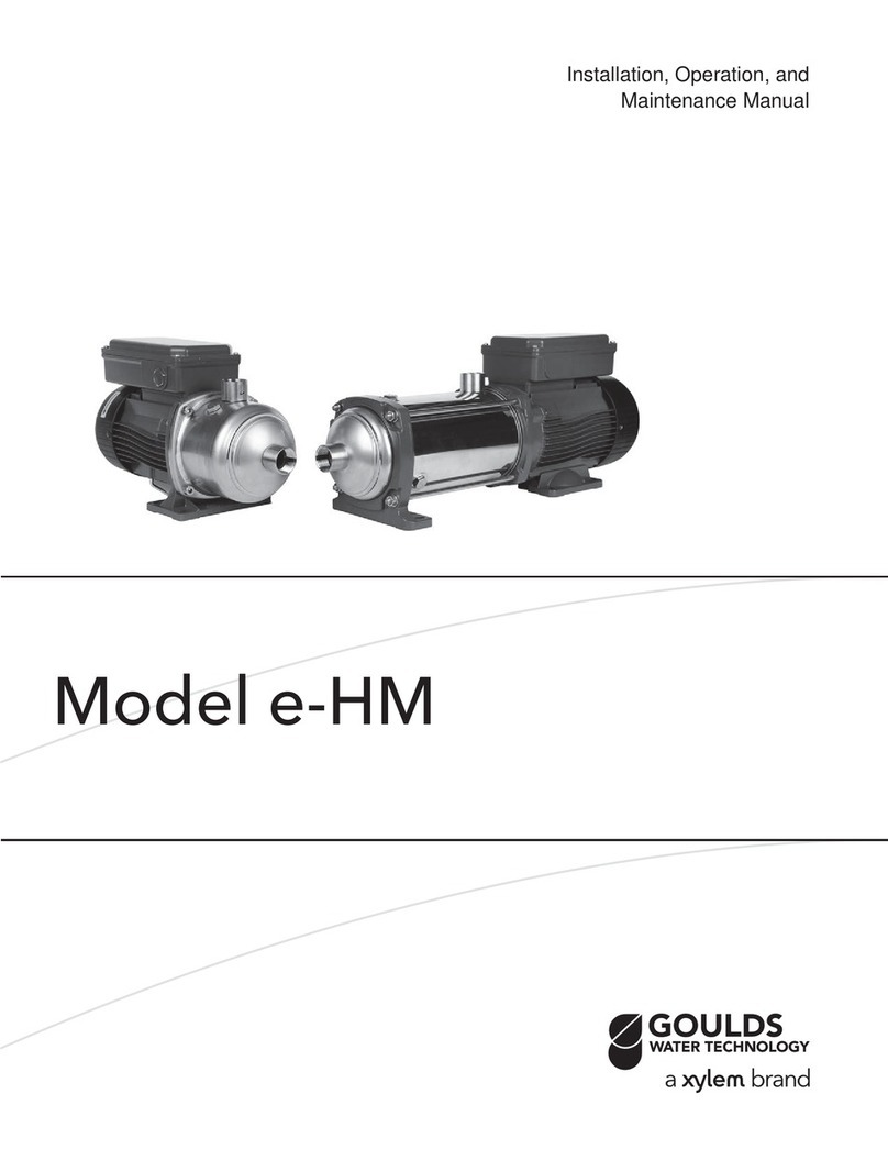 Xylem GOULDS e-HM Series Installation, operation and maintenance manual