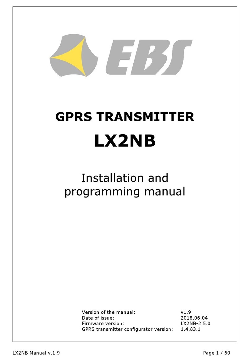 EBS LX2NB Installation and programming manual
