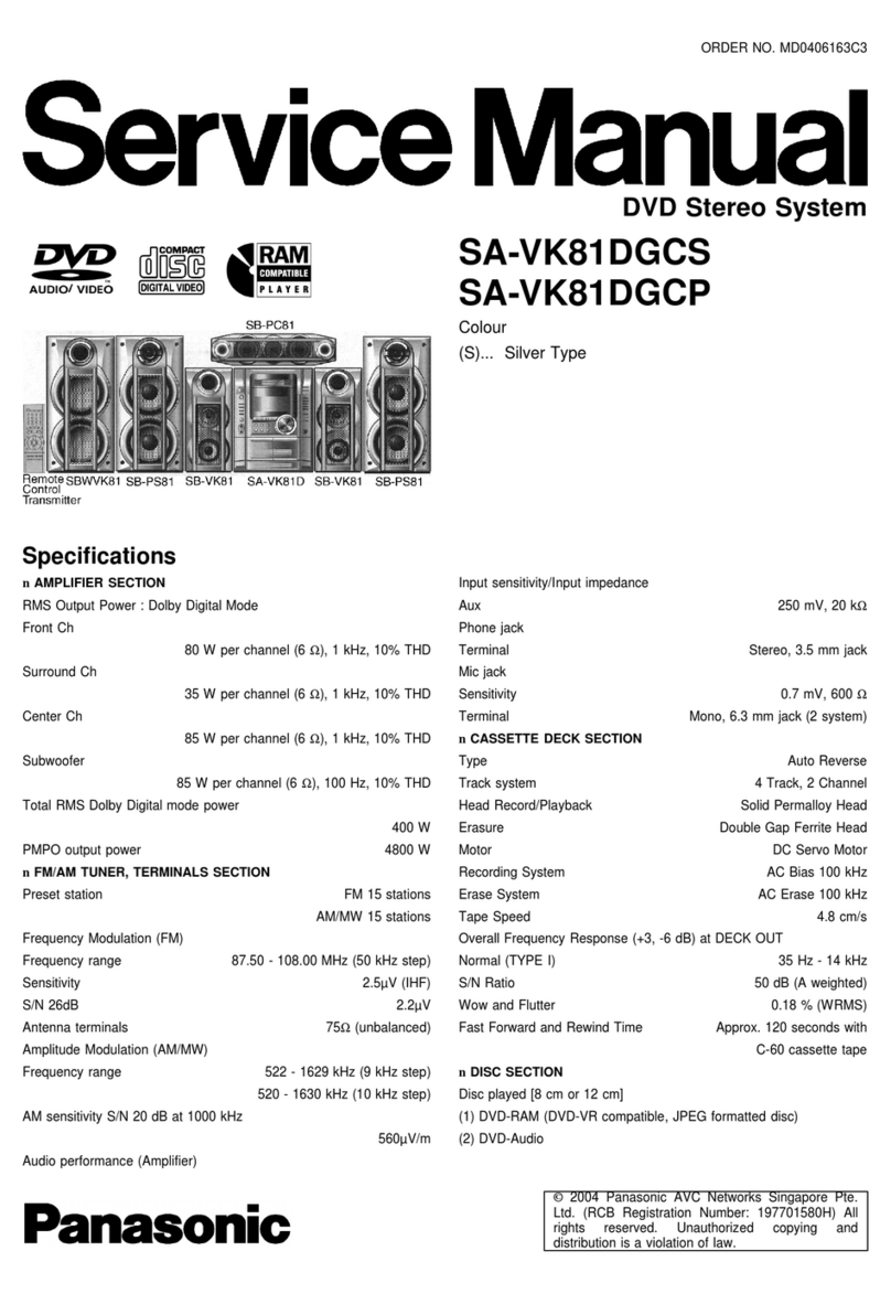 Panasonic SA-VK81DGCS Service manual
