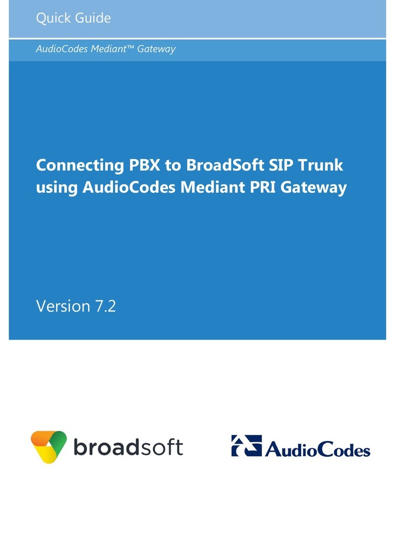 AudioCodes Mediant 500 User manual