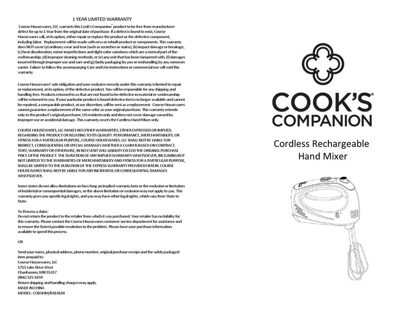 Cook's Companion CCBOHM/B414104 instructions