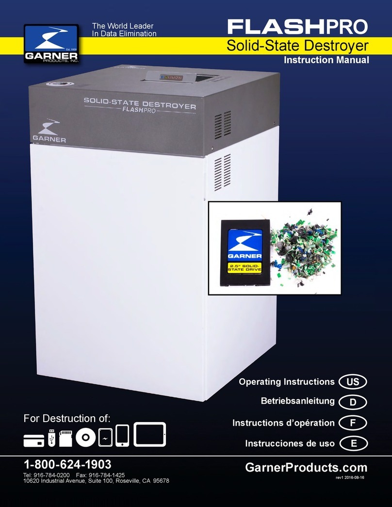 Garner FLASHPRO operating instructions