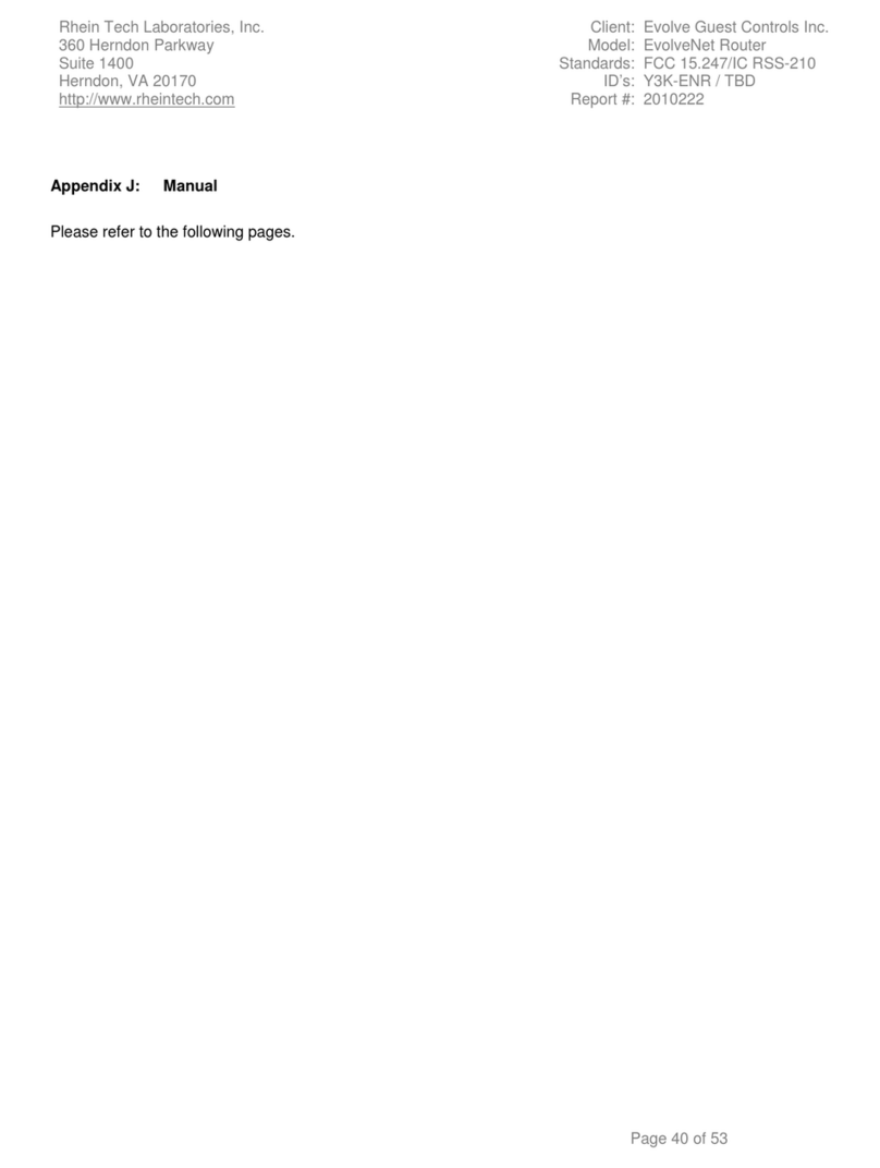 BuLogics EvolveNet Router user manual