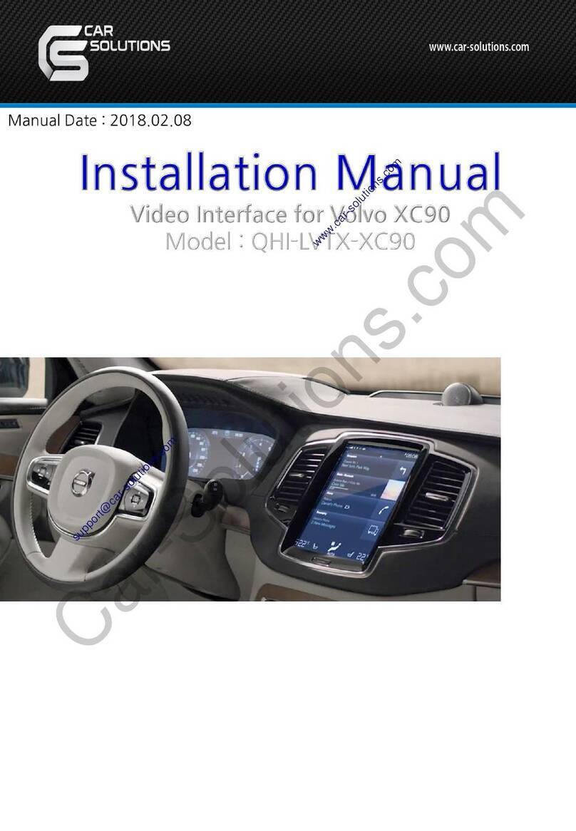 Car Solutions QHI-LVTX-XC90 installation manual