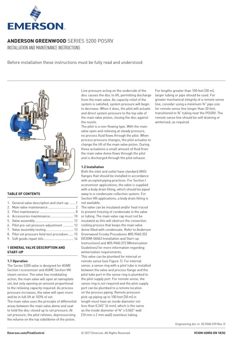 Anderson Greenwood Series Installation and maintenance instructions
