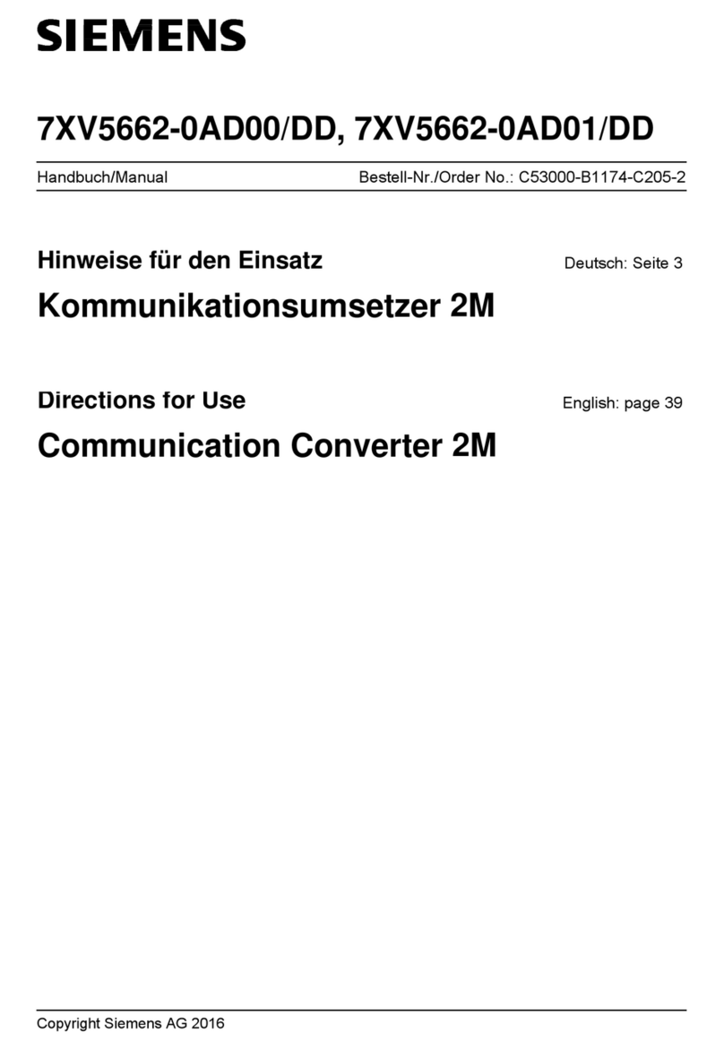 Siemens 7XV5662-0AD00/DD Directions for use