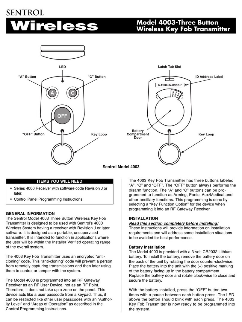 Sentrol 4003 manual