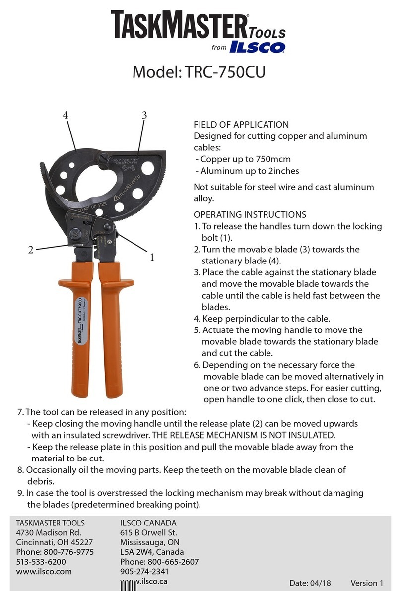 TASKMASTER TOOLS TRC-750CU operating instructions