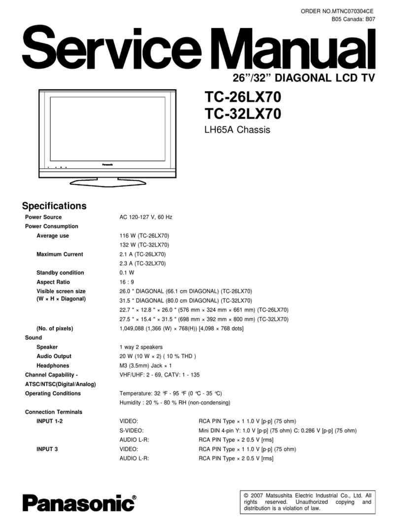 Panasonic Viera TC-26LX70 User manual