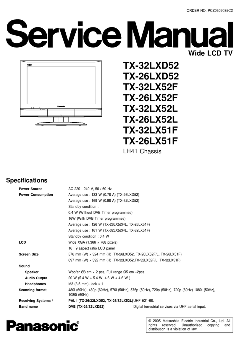 Panasonic TX-26LXD52 User manual Panasonic TX-26LXD52 User manual