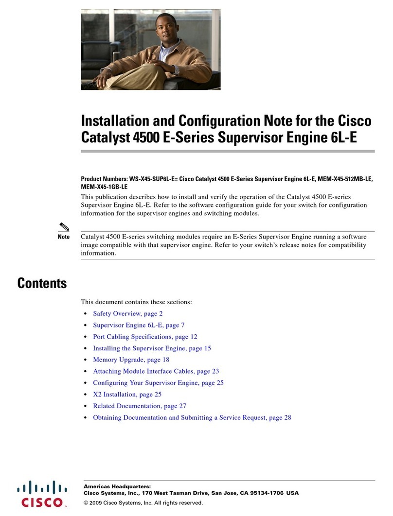 Cisco WS-X45-SUP6L-E Quick guide