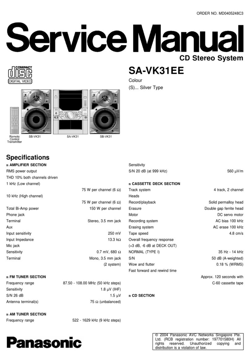 Panasonic SA-VK31EE Service manual