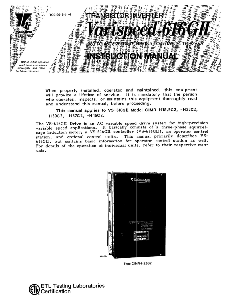 YASKAWA Varispeed-616GII instruction manual