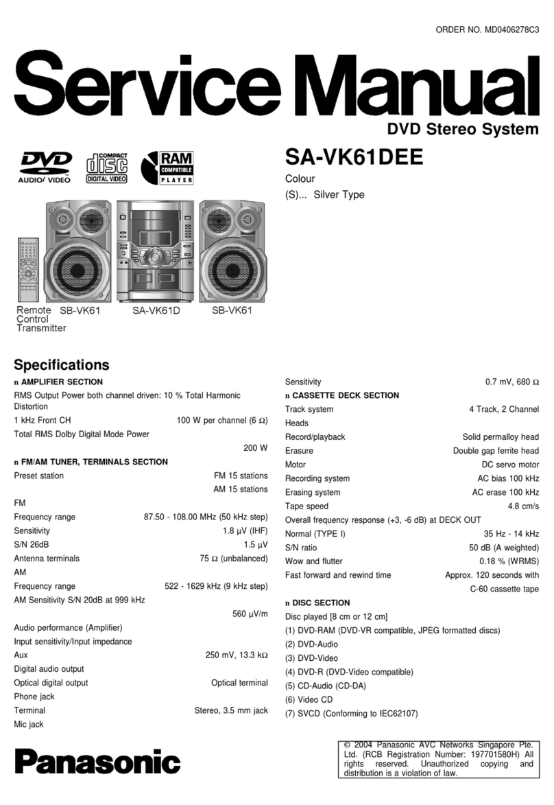 Panasonic SA-VK61DEE Service manual