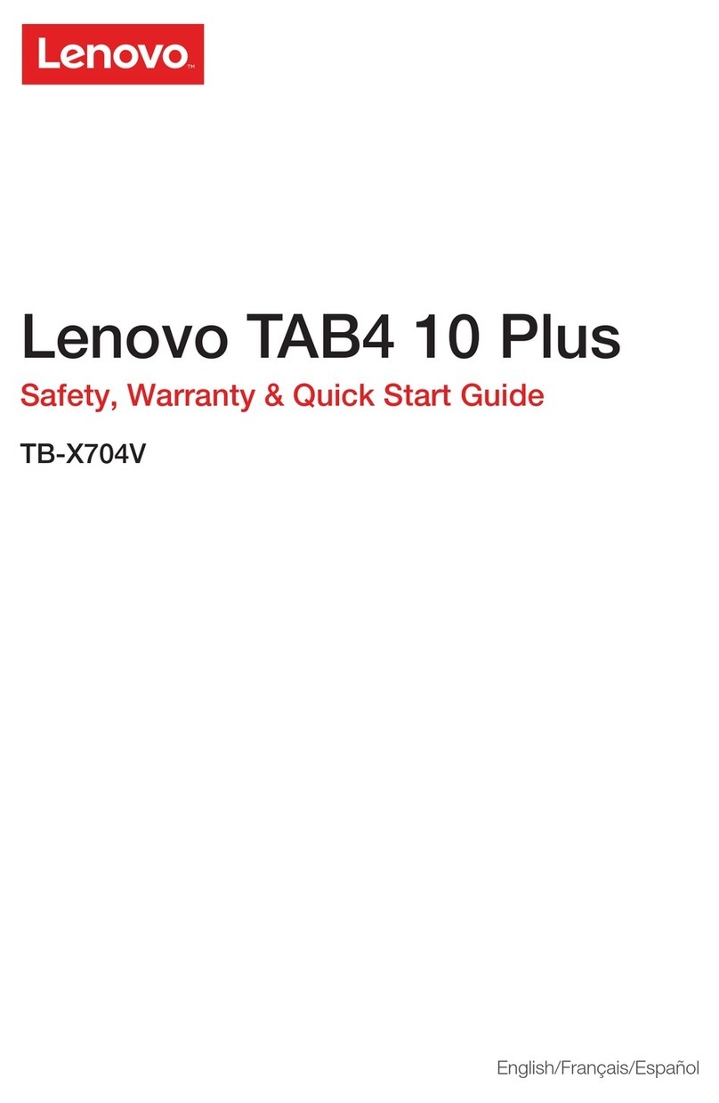 Lenovo TAB4 10 Plus Safety, warranty & quick start guide