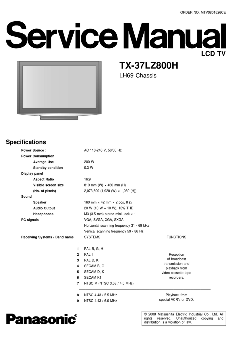 Panasonic TX-37LZ800H Service manual