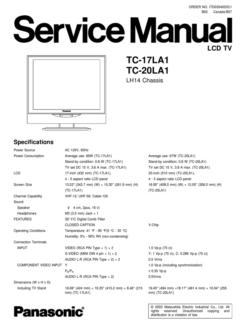 Panasonic TC17LA1 - 17" LCD COLOR TV Service manual