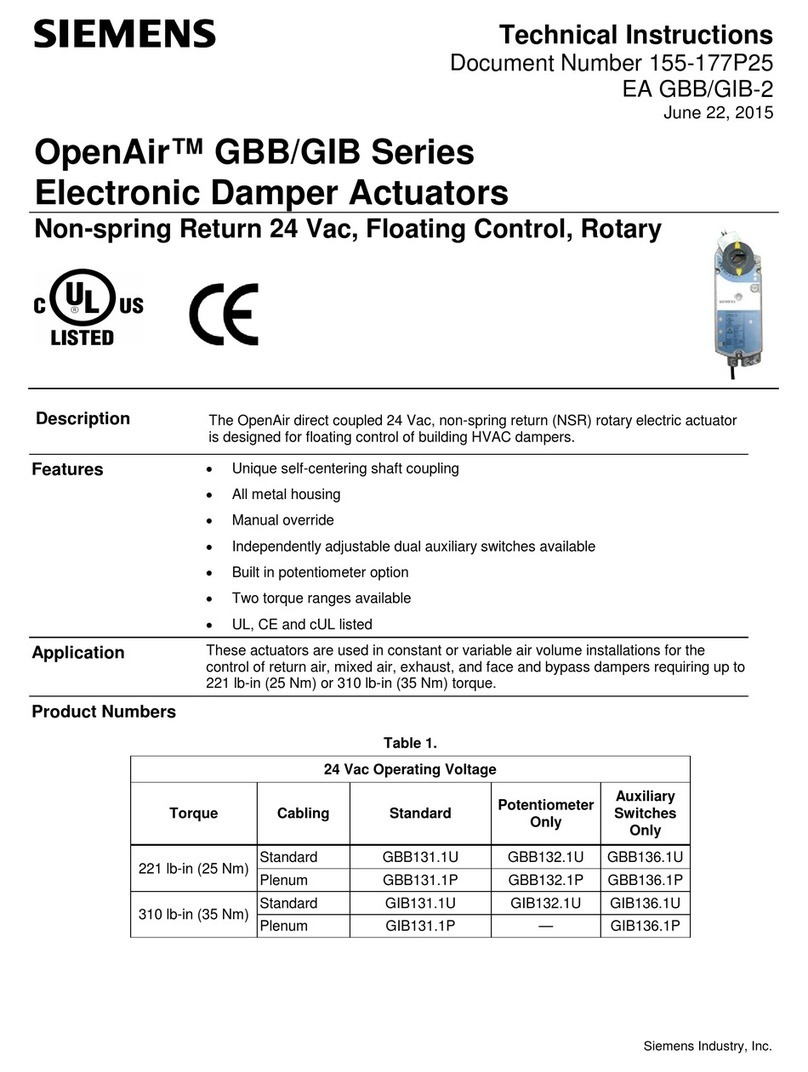 Siemens OpenAir GIB Series Owner's manual Siemens OpenAir GIB Series Owner's manual