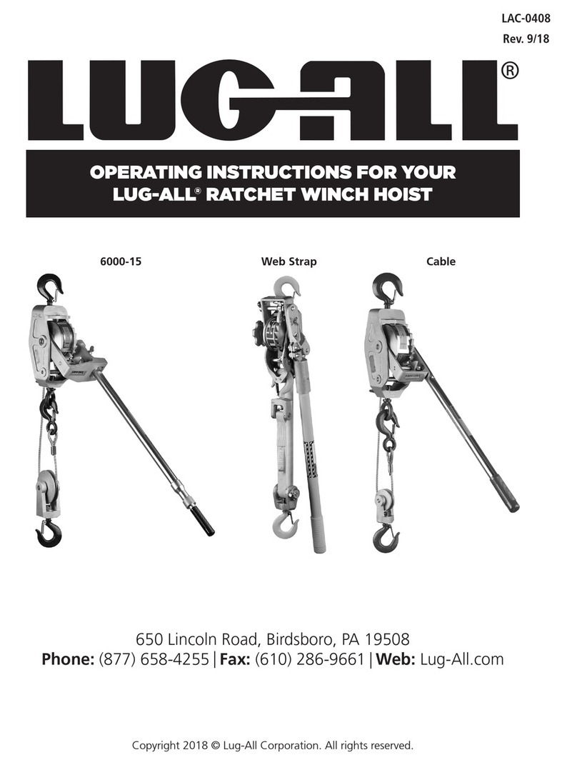 Lug-All 6000-15 operating instructions