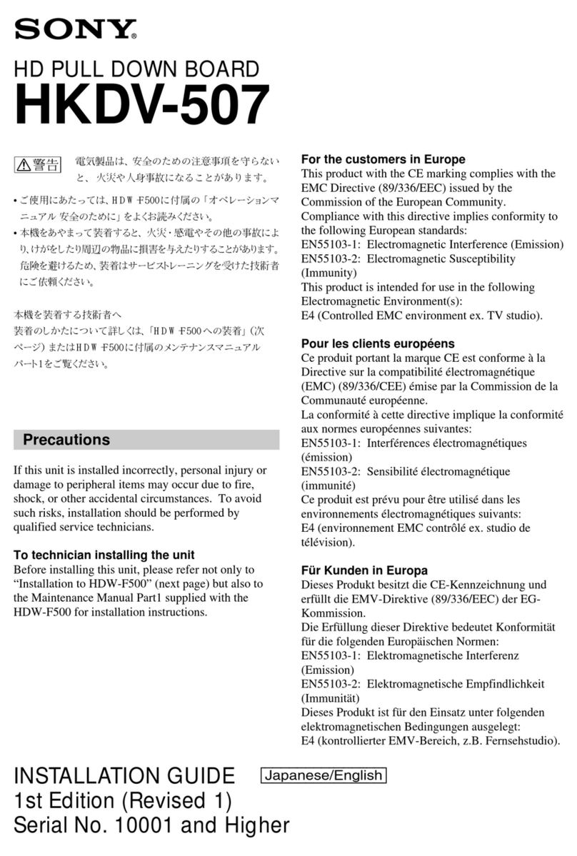 Sony HKDV-507 User manual