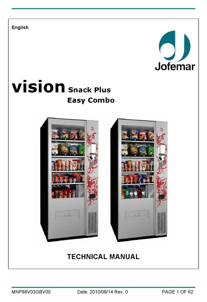 Jofemar Vision Snack Plus User manual Jofemar Vision Snack Plus User manual