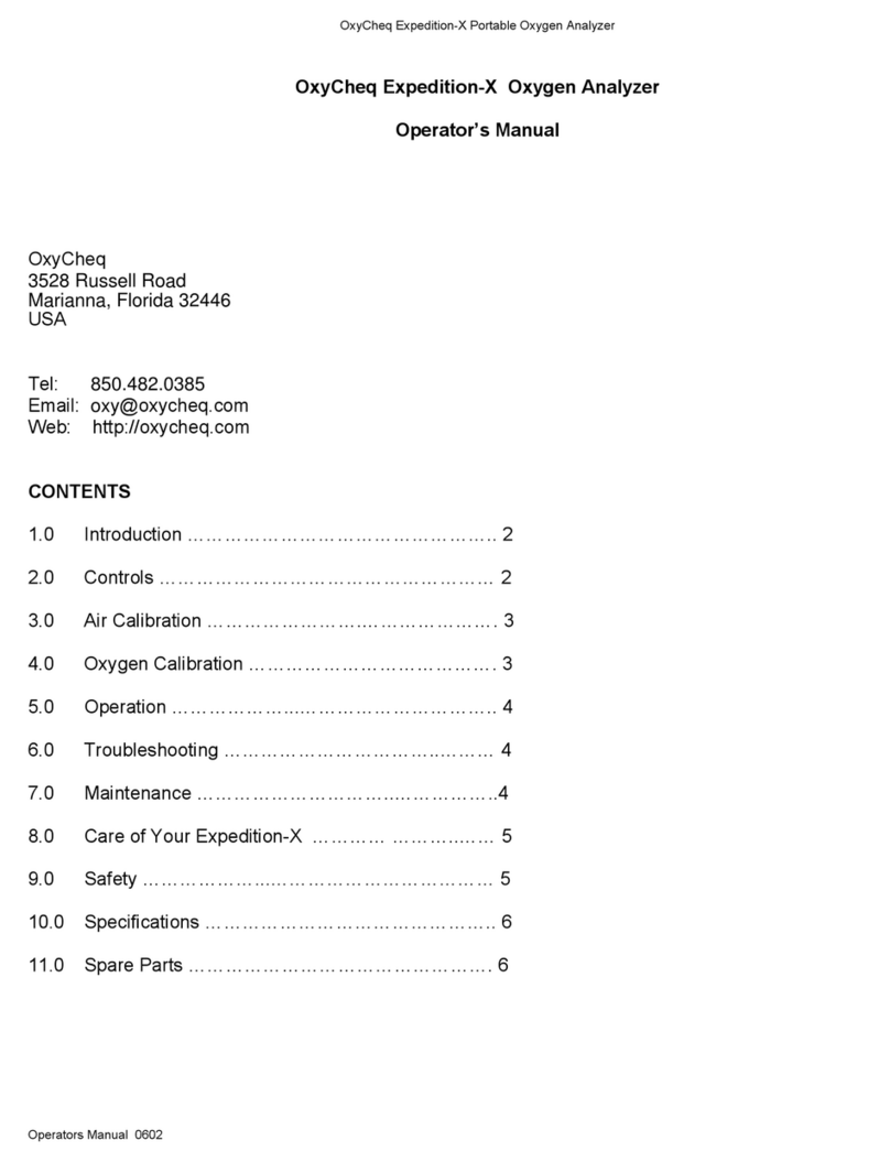 OxyCheq Expedition-X Operator's manual