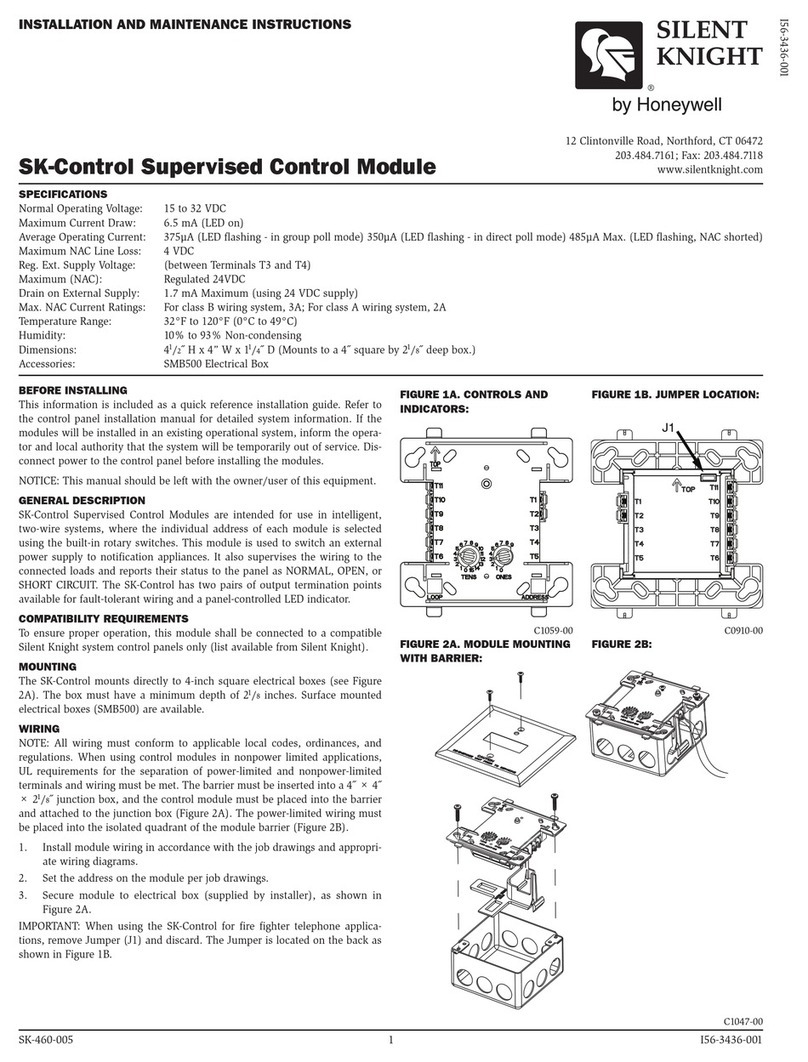 SILENT KNIGHT SK-Control Installation and maintenance instructions
