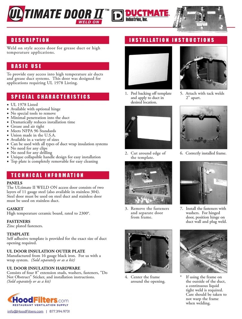 DUCTMATE Ultimate Door II installation instructions