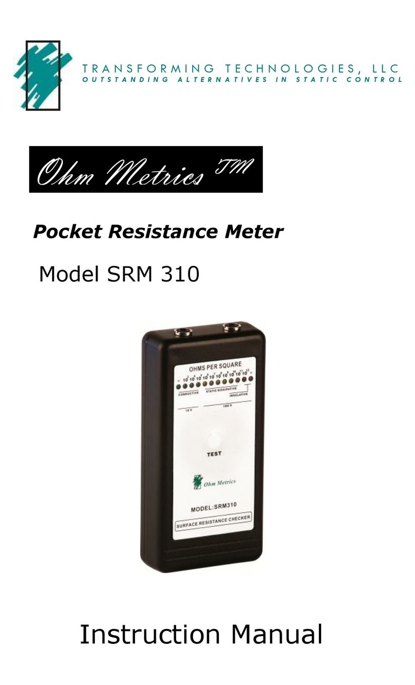 Transforming Technologies Ohm Metrics SRM 310 User manual