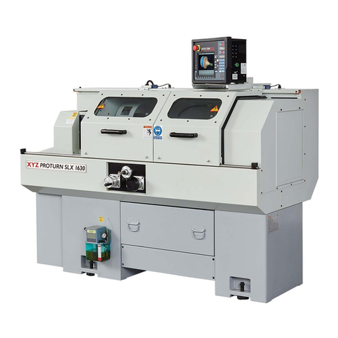XYZ Machine Tools ProTURN SLX 1630 Safety, installation, maintenance, service & parts list manual