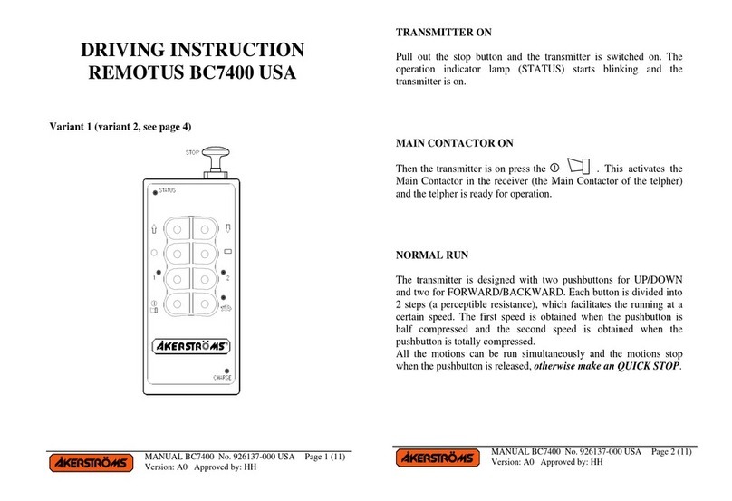 Akerstroms REMOTUS BC7400 USA DRIVING INSTRUCTION