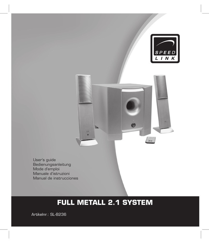 Speed Link Full Metal 2.1 System User manual
