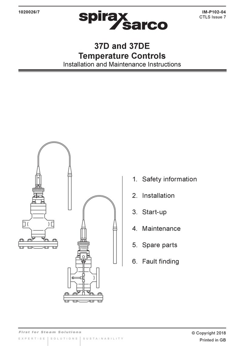 Spirax Sarco 37D Installation and maintenance instructions