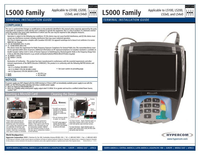 Hypercom L5000 Series User manual