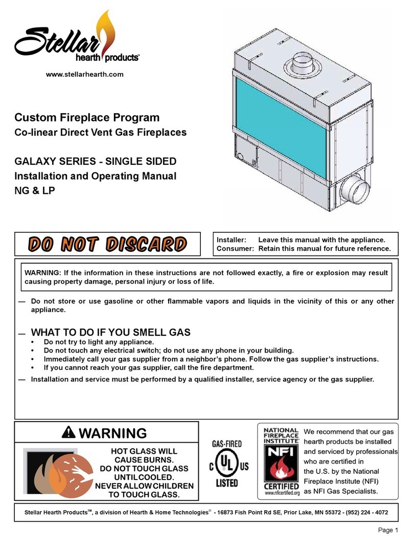 Stellar Hearth GALAXY Series Installation and operating manual