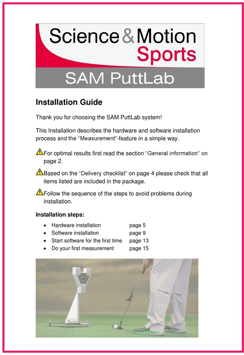 Science&Motion Sports SAM PuttLab installation guide